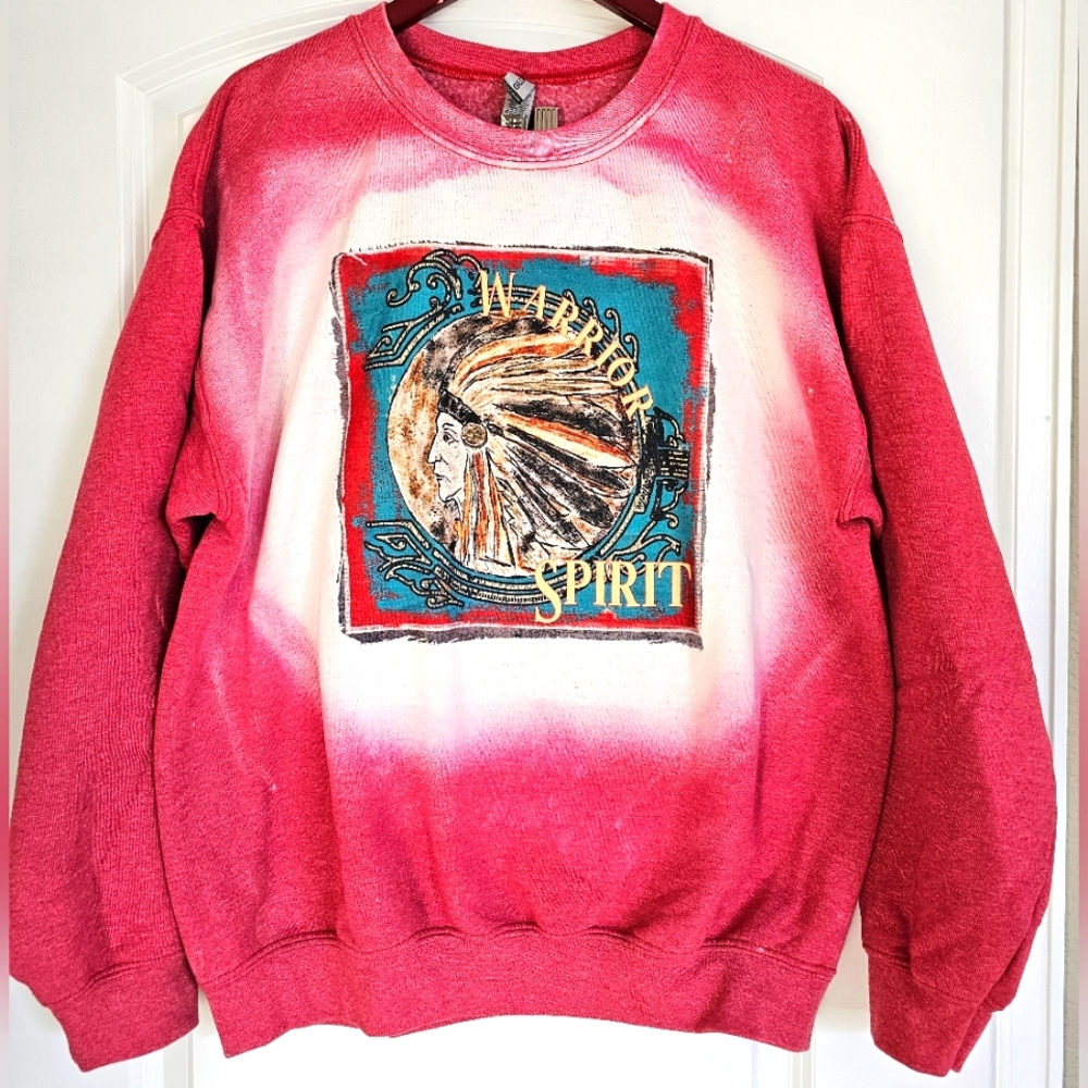 Boutique sweat shirt, Indian Chief print, Large